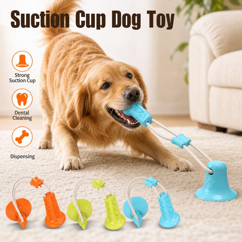 Suction Cup Dog Tug Toy - Zuignap hondenspeeltje interactief touwtrekspel voor agressieve