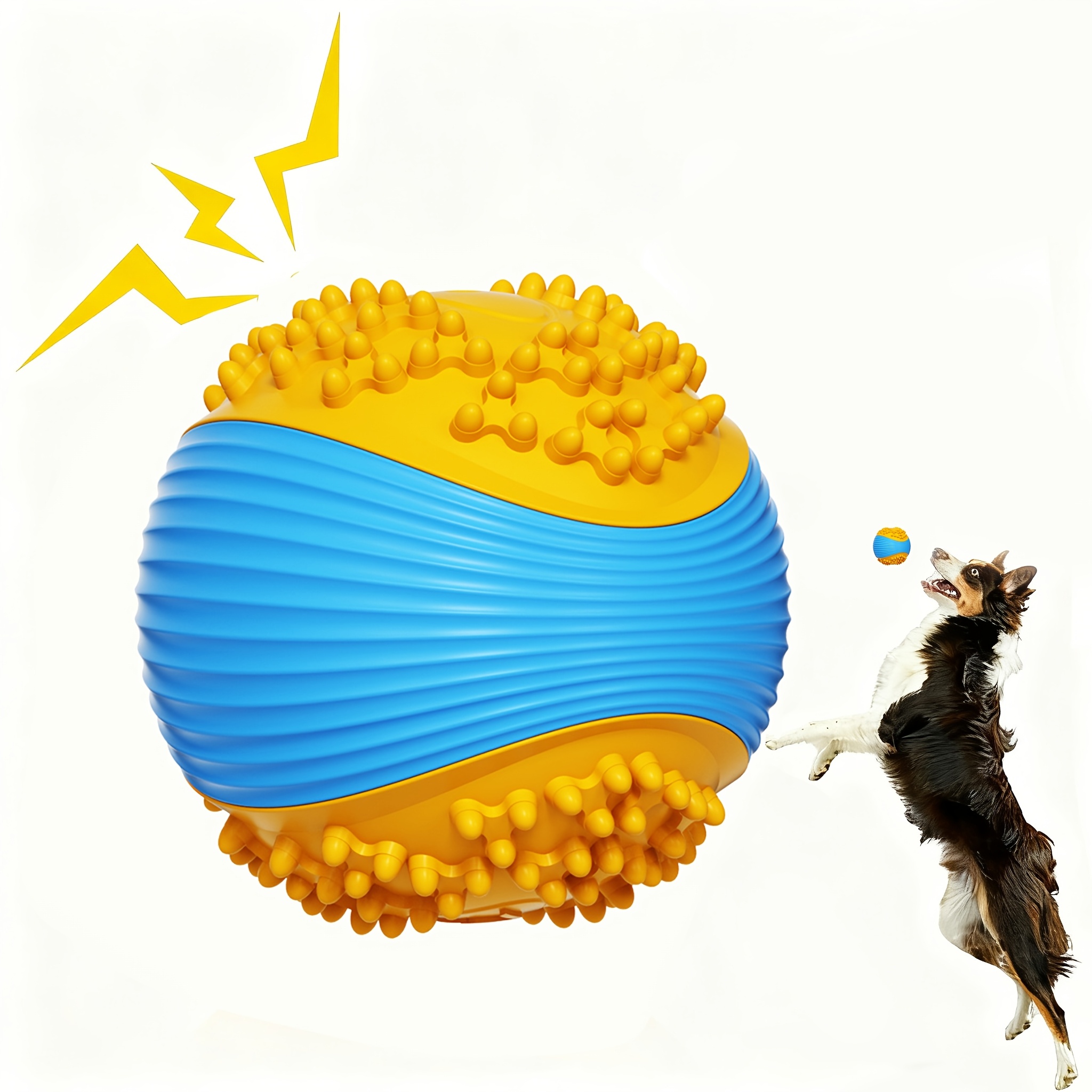 Indestructible Dog Chew Toy - Onverwoestbaar piepend hondenspeelgoed, stevig TPR-kauwspeelgoed voor