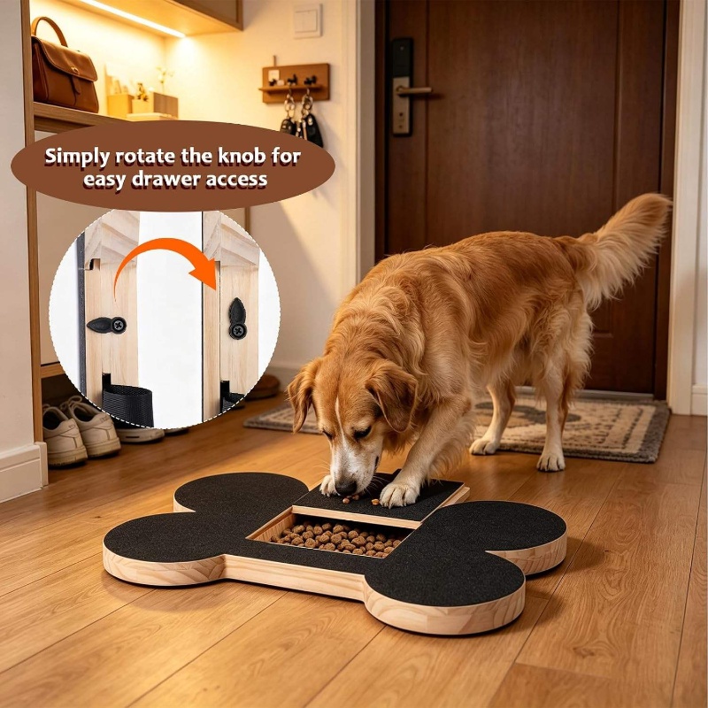 Suction Cup Dog Tug Toy - Houten krabplank voor honden met ingebouwde