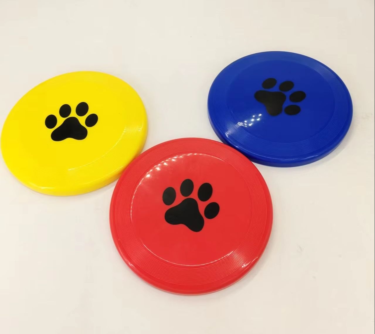 Flying Disc Dog Training Toy - Harde plastic hondenvliegende schijf met pootafdruk,