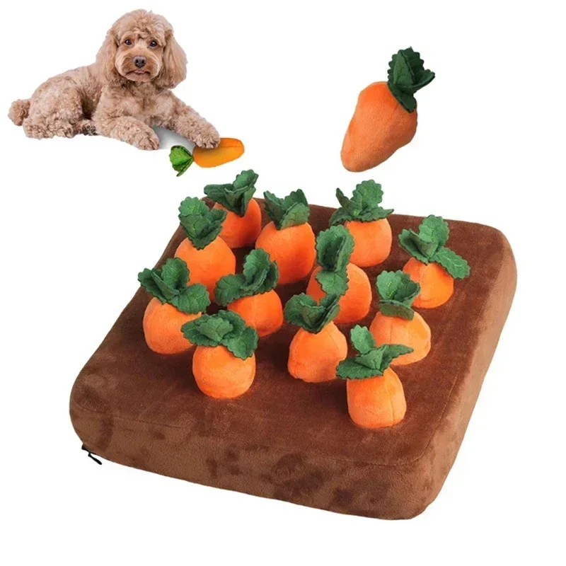 Snuffle Mat For Dogs - Hondenspeelgoed Snuffelmat voor Huisdieren Wortel Pluche