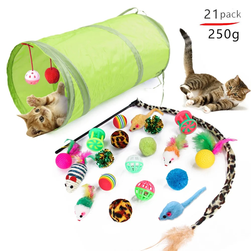 Catnip Interactive Plush Mouse - Katten Speelgoed Set tegen Verveling: Interactieve