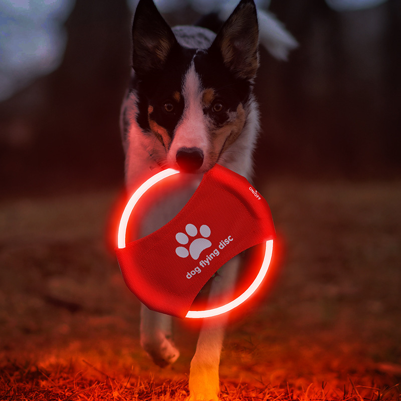 Flying Disc Dog Training Toy - LED-hond vliegende schijf, LED-licht hond vliegende