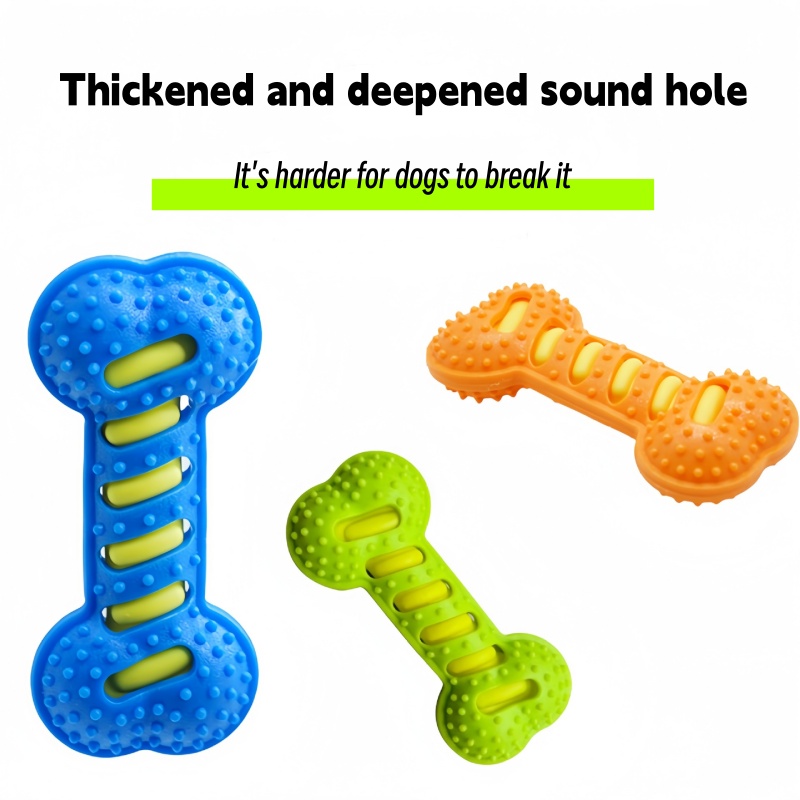 Teeth Cleaning Dog Chew Bone - Rubberen bot Hond Molaire Stick Niet-giftig