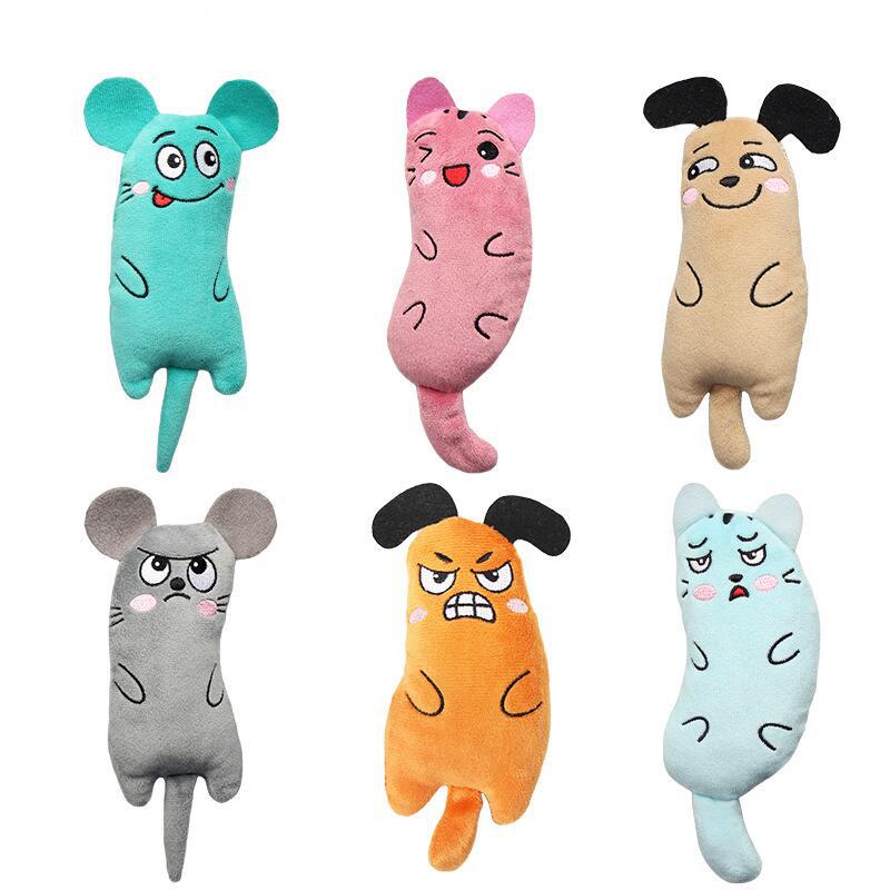 Catnip Interactive Plush Mouse - Grappig huisdier pluche borduurwerk kattenkruid speelgoed