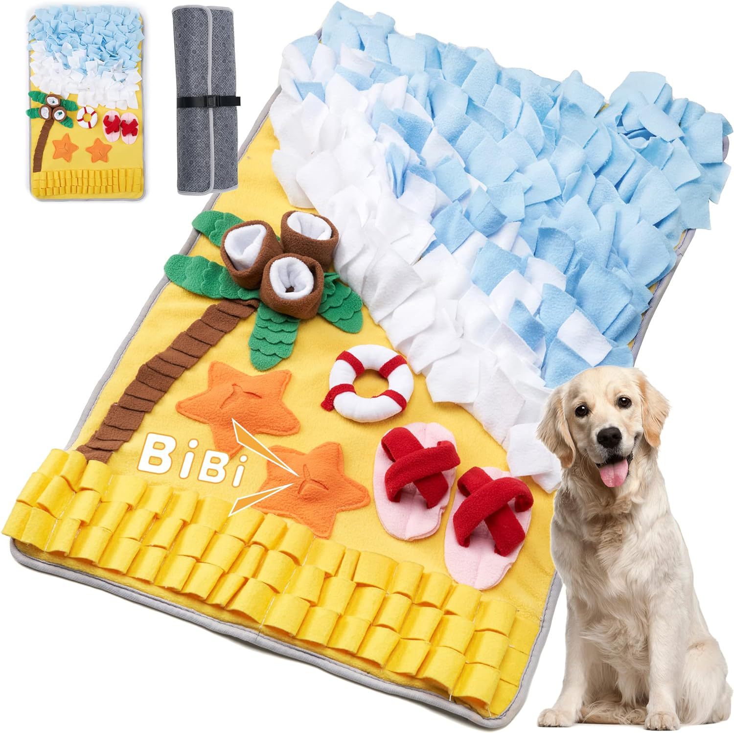 Snuffle Mat For Dogs - Nieuwe Hondenspeelmat voor Geurtraining, Verstopte Voedselmat,