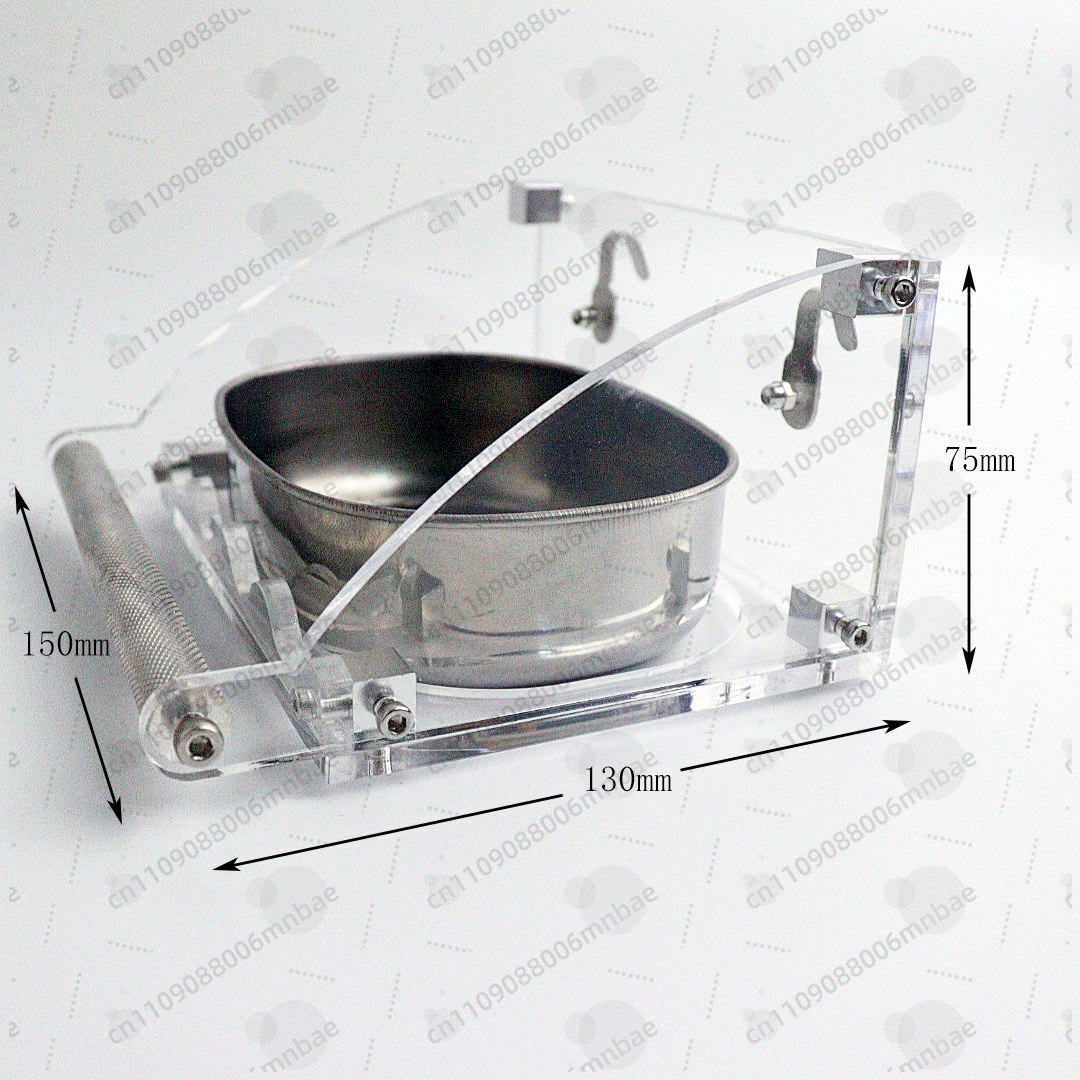 Pet Feeders - Voerbak voor papegaaien, roestvrij staal, acryl,