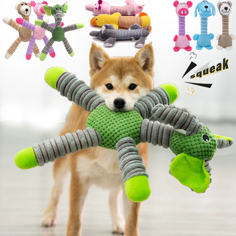 Indestructible Dog Chew Toy - Onverwoestbare grote hondenspeelgoed met piepgeluid, dierenvormig,