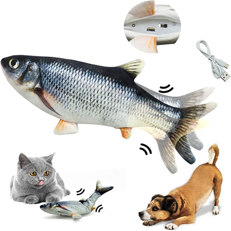 Electric Floppy Fish Dog Toy - Katten Speelgoed Vis USB Oplader Interactieve