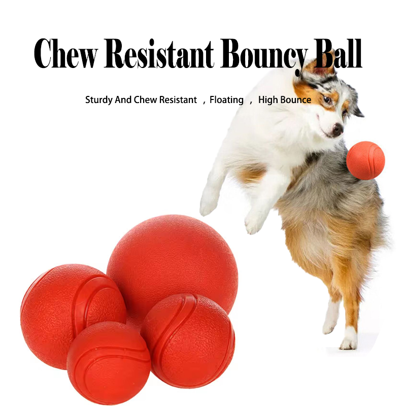 Indestructible Dog Chew Toy - Stevige rubberen hondenspringbal, onverwoestbaar kauwspeelgoed voor