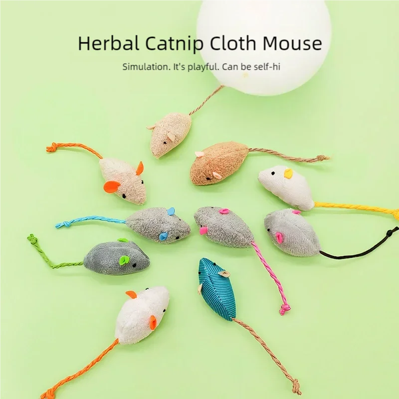 Catnip Interactive Plush Mouse - Kattenkruid muizen speelgoed voor katten, leuk