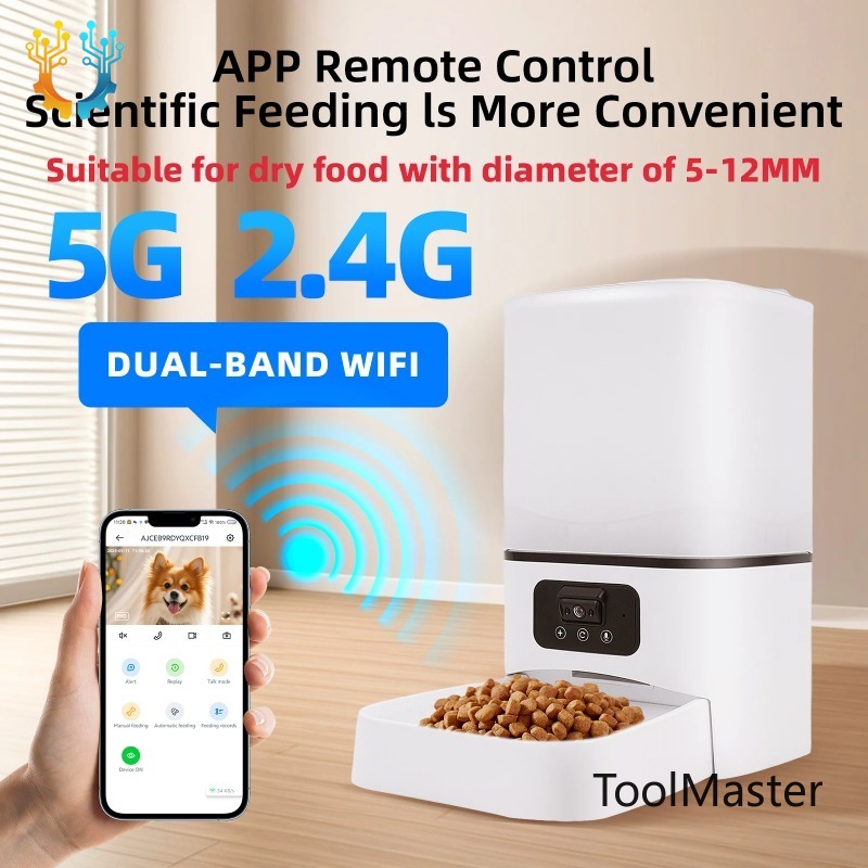 Pet Feeders - 【2026】6L Intelligente automatische kattenvoeder met nachtzichtcamera