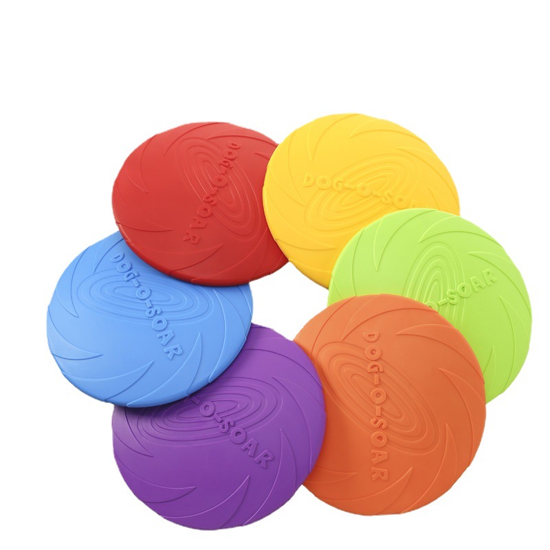 Flying Disc Dog Training Toy - Hondenspeelgoed Siliconen vliegende schijf Veelkleurig kauwspeeltje