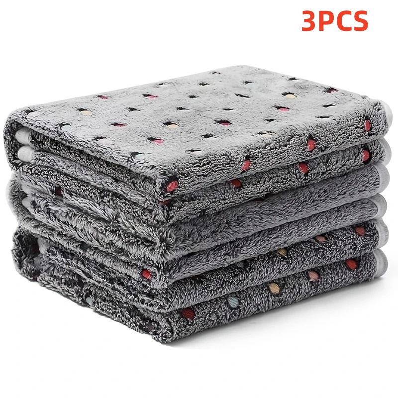 Pet Beds - 3 STKS Zachte Pluizige Huisdier Deken