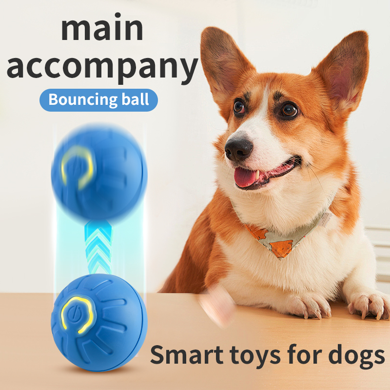Automatic Moving Dog Ball - Automatisch bewegende hondenspeelgoedbal Slimme USB-springen Roterende