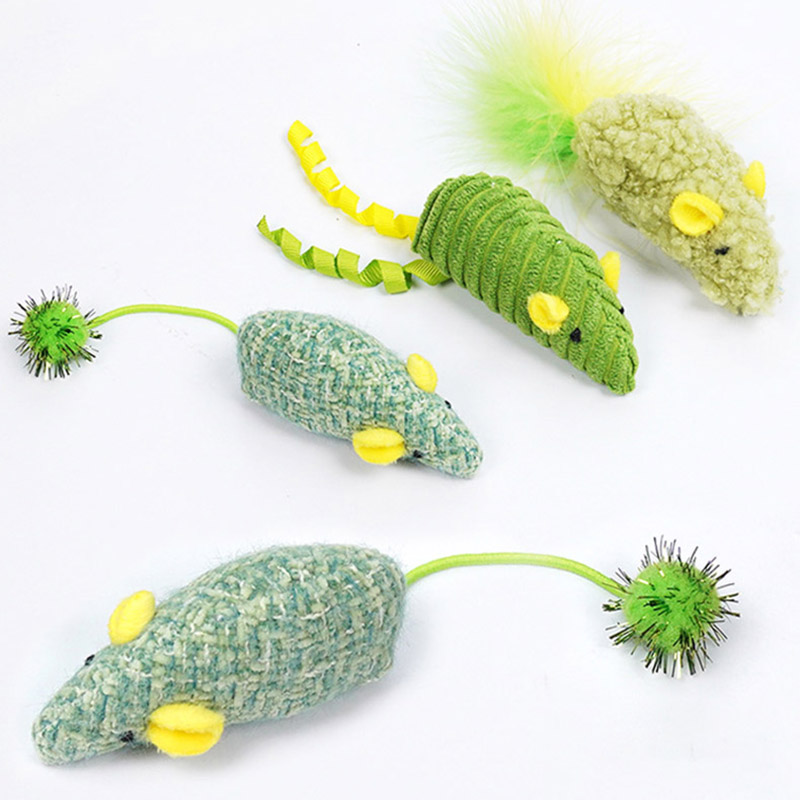 3pcs Realistische Muis Pluche  - Catnip Interactive Plush Mouse recensie en prijs