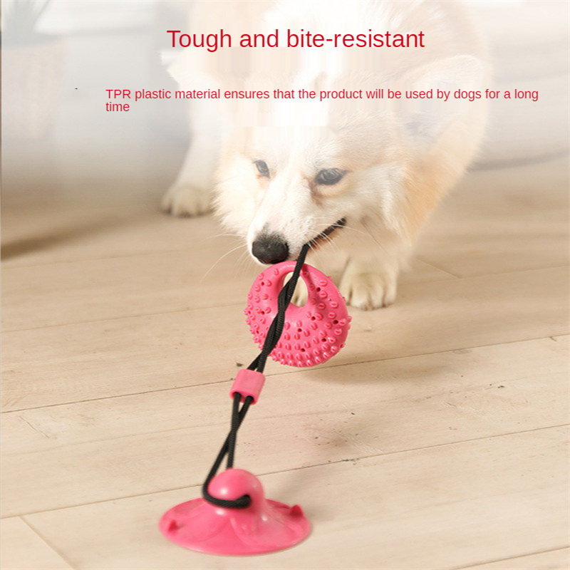 Hondenspeelgoed Siliconen zuig - Suction Cup Dog Tug Toy recensie en prijs