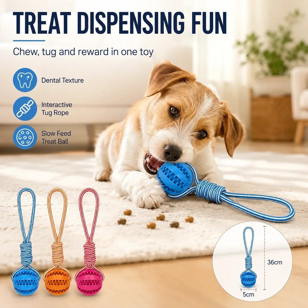 Lekkende rubberen hondenbal, i - Rubber Treat Dispensing Dog Toy recensie en prijs