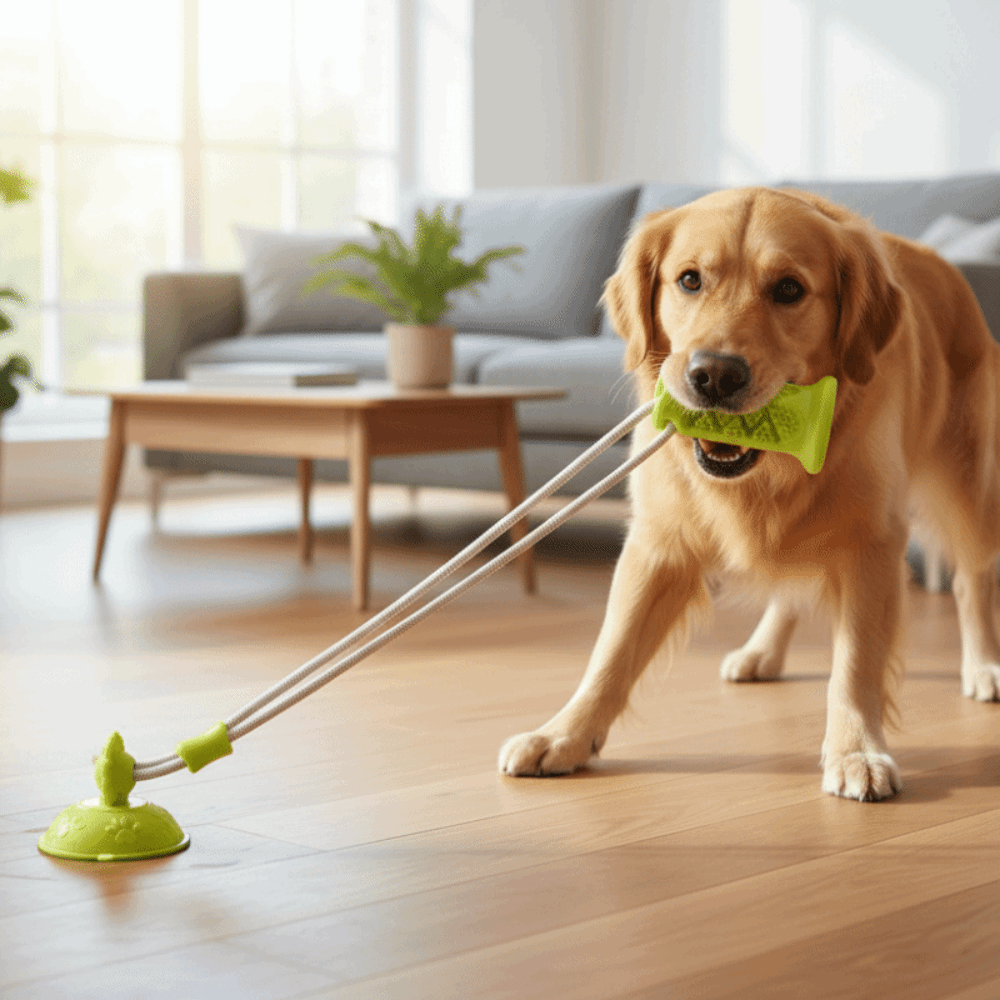 Bijtbestendige hondenspeelgoed - Suction Cup Dog Tug Toy recensie en prijs