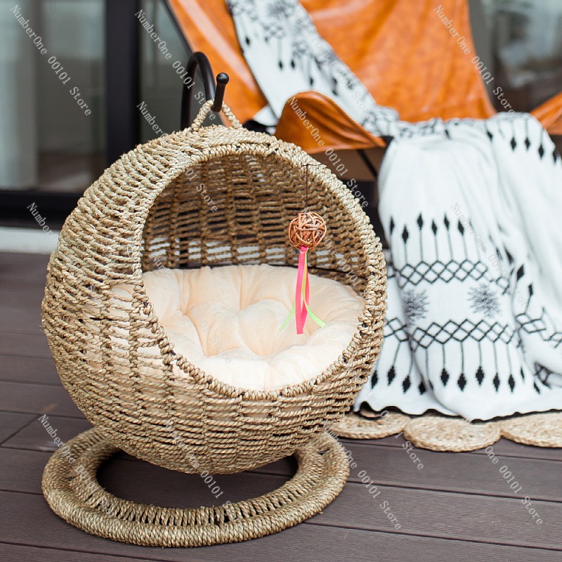 Rattan hangmand voor katten, r - Pet Beds recensie en prijs