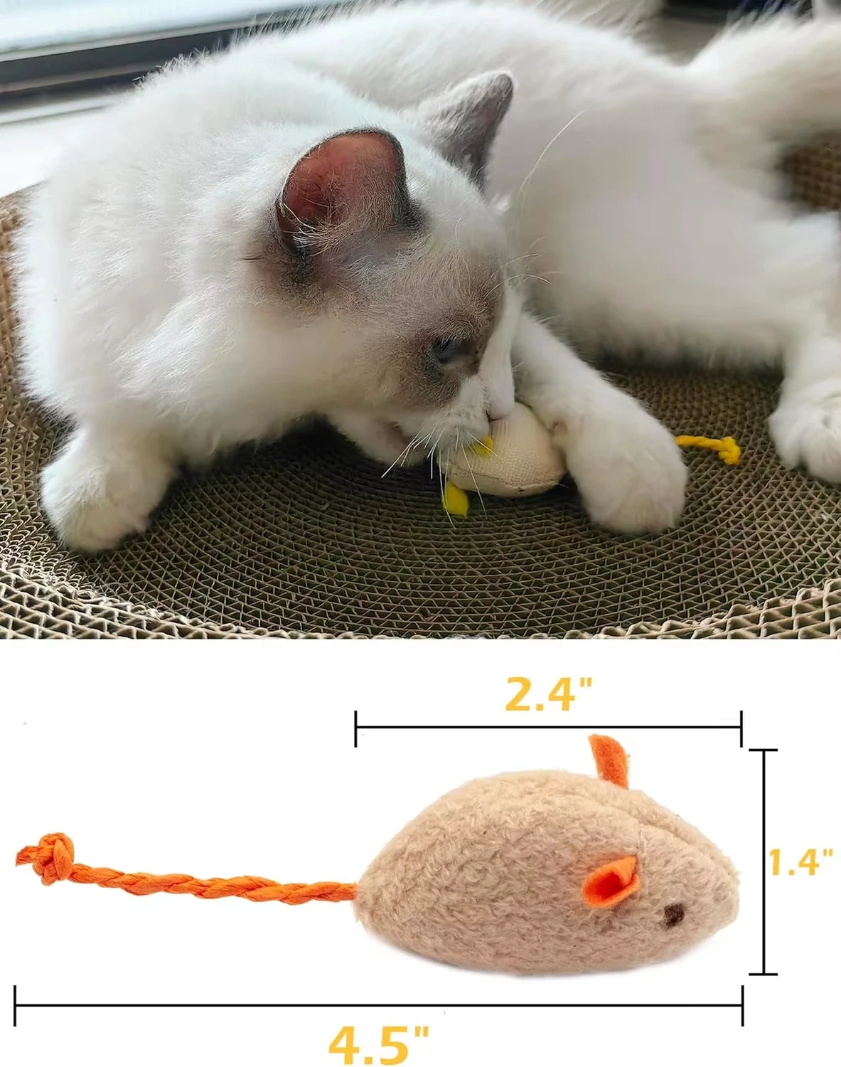 5 stuks rammelaar kattenmuizen - Catnip Interactive Plush Mouse recensie en prijs